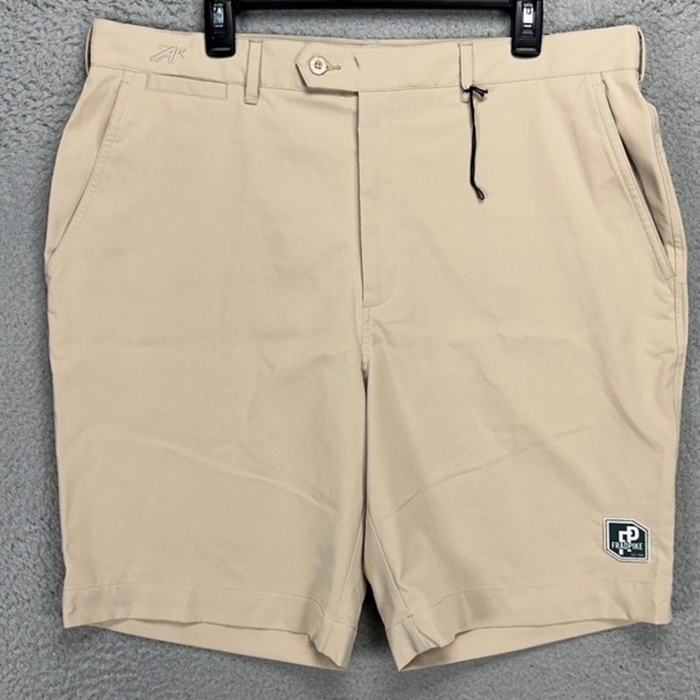 Ahead Extreme Mens Chino Golf Shorts 38 Light Tan Performance Tech Stretch NEW